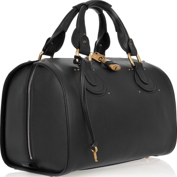 Chloe Aurore Duffle Bag Black Authentic - Picture 12 of 14